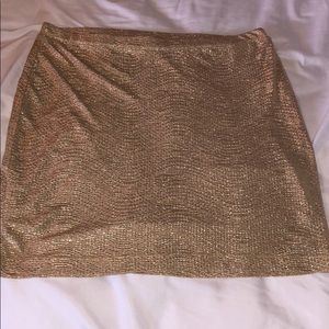 H&M Gold Skirt